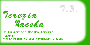 terezia macska business card