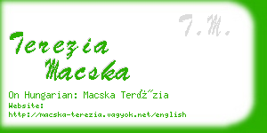 terezia macska business card